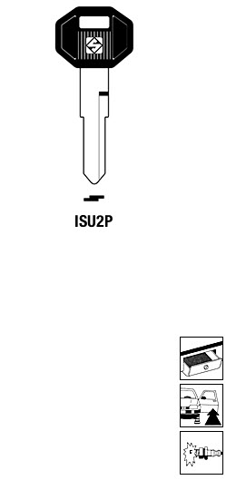 Afbeelding van Silca Autosleutel plastic kop brass ISU2P