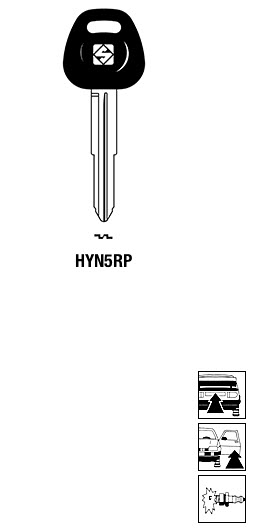 Afbeelding van Silca Autosleutel plastic kop brass HYN5RP