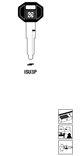 Afbeelding van Silca Autosleutel plastic kop brass ISU3P