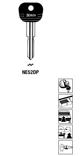 Afbeelding van Silca Autosleutel plastic kop brass NE52DP