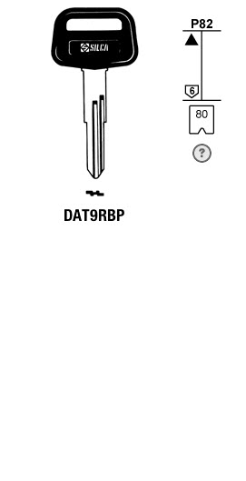 Afbeelding van Silca Autosleutel plastic kop brass DAT9RBP