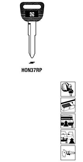 Afbeelding van Silca Autosleutel plastic kop brass HON37RP