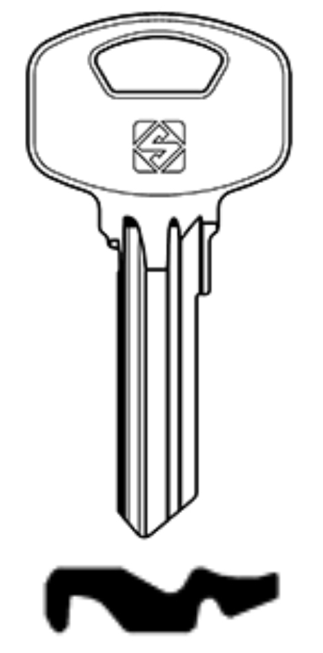 Afbeelding van Silca Cilindersleutel staal YA119SM