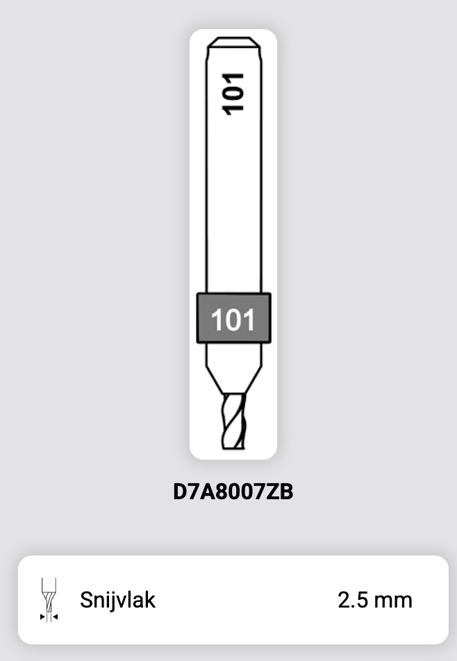 Afbeelding van Silca QCD frees 101 - D7A8007ZB