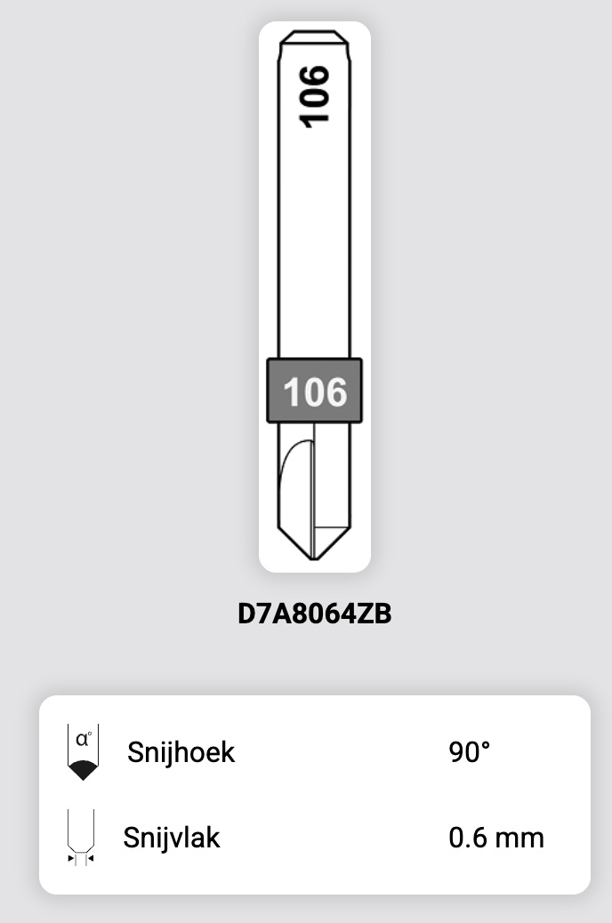 Afbeelding van Silca QCD frees 106 - D7A8064ZB