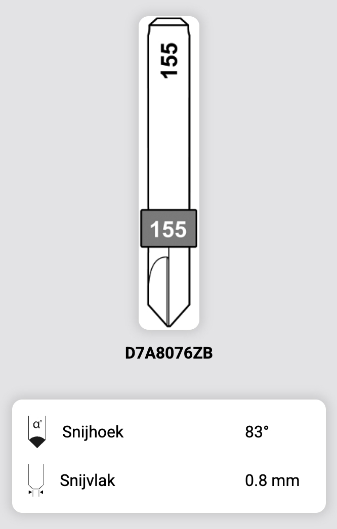 Afbeelding van Silca QCD frees 155 - D7A8076ZB