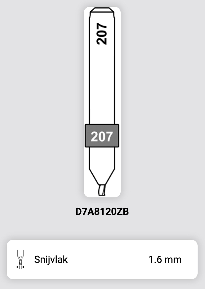 Afbeelding van Silca QCD frees 207 - D7A8120ZB