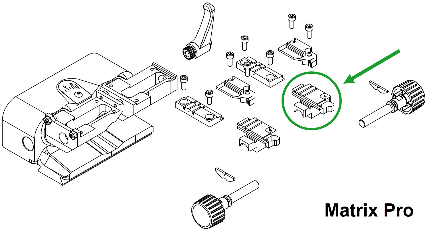 Afbeelding van Silca klem freeszijde rechts Matrix PRO - D939271ZR