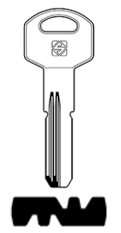 Afbeelding van Silca Boringsleutel brass DIR4R