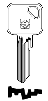 Afbeelding van Silca Cilindersleutel nikkel ZE45