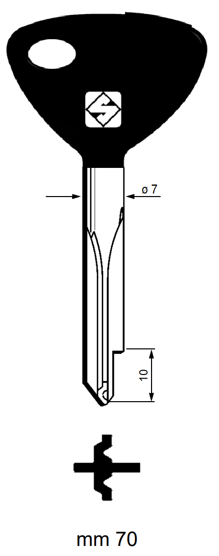 Afbeelding van Silca Stersleutel ijzer XZ3AP