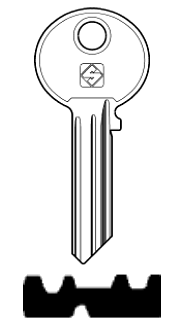 Afbeelding van Silca Cilindersleutel staal WK41R