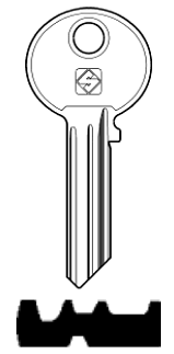 Afbeelding van Silca Cilindersleutel staal WK43R