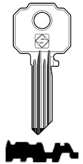 Afbeelding van Silca Cilindersleutel staal WK49R