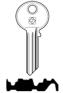 Afbeelding van Silca Cilindersleutel brass WK56R