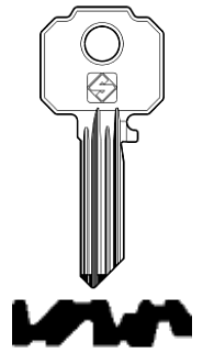 Afbeelding van Silca Cilindersleutel staal WK50R