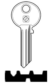 Afbeelding van Silca Cilindersleutel staal WK53R