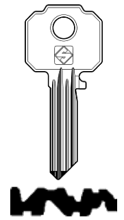 Afbeelding van Silca Cilindersleutel staal WK51R