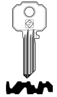 Afbeelding van Silca Cilindersleutel staal WK59R