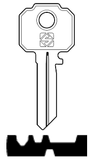 Afbeelding van Silca Cilindersleutel staal WK60R