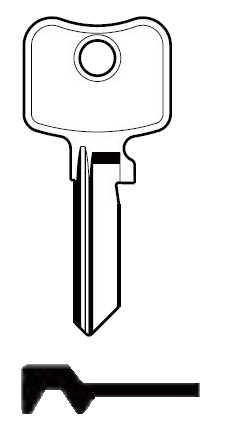 Afbeelding van Silca Cilindersleutel brass WK89