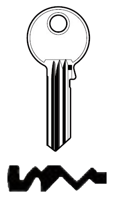 Afbeelding van Silca Cilindersleutel brass GE94R