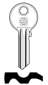 Afbeelding van Silca Cilindersleutel staal GE1