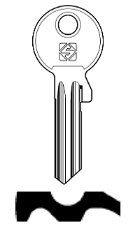 Afbeelding van Silca Cilindersleutel brass GE1X