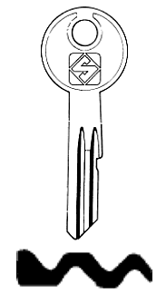 Afbeelding van Silca Autosleutel z/plastic kop staal GE10R