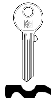 Afbeelding van Silca Cilindersleutel brass GE106
