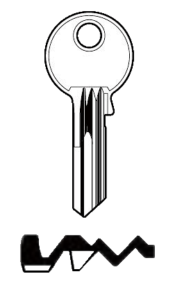 Afbeelding van Silca Cilindersleutel brass GE176R