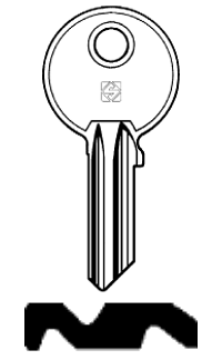 Afbeelding van Silca Cilindersleutel brass GE22