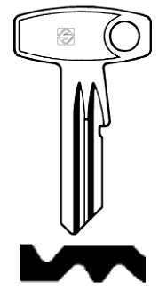 Afbeelding van Silca Autosleutel z/plastic kop staal GE33