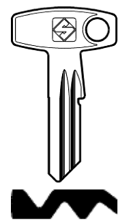 Afbeelding van Silca Autosleutel z/plastic kop staal GE59