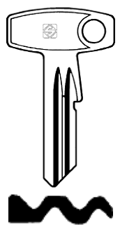 Afbeelding van Silca Autosleutel z/plastic kop staal GE5R