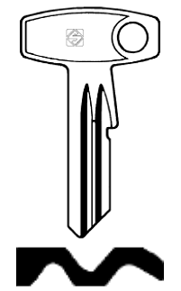 Afbeelding van Silca Autosleutel z/plastic kop staal GE6