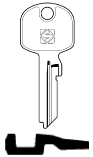 Afbeelding van Silca Cilindersleutel staal TE8XFA