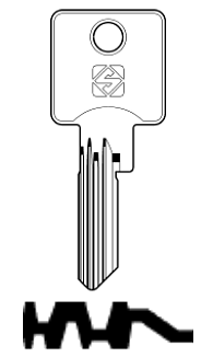 Afbeelding van Silca Cilindersleutel brass TO100