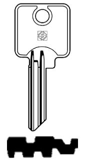 Afbeelding van Silca Cilindersleutel brass TO14