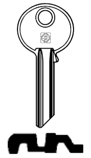 Afbeelding van Silca Cilindersleutel brass TO15