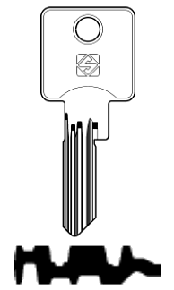 Afbeelding van Silca Cilindersleutel staal TO106