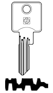 Afbeelding van Silca Cilindersleutel staal TO127