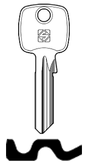 Afbeelding van Silca Cilindersleutel staal TO124RX