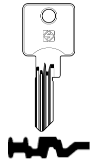 Afbeelding van Silca Cilindersleutel staal TO104