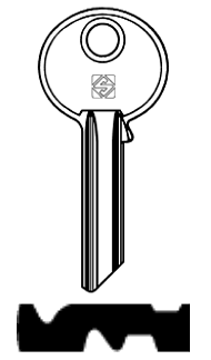 Afbeelding van Silca Cilindersleutel brass TO2