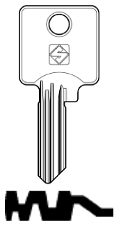 Afbeelding van Silca Cilindersleutel brass TO20R