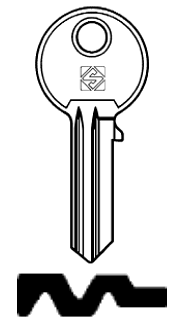 Afbeelding van Silca Cilindersleutel brass TO23