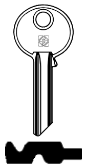 Afbeelding van Silca Cilindersleutel staal TO25R