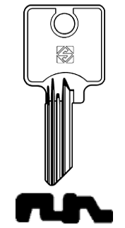 Afbeelding van Silca Cilindersleutel staal TO27