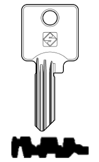 Afbeelding van Silca Cilindersleutel brass TO33